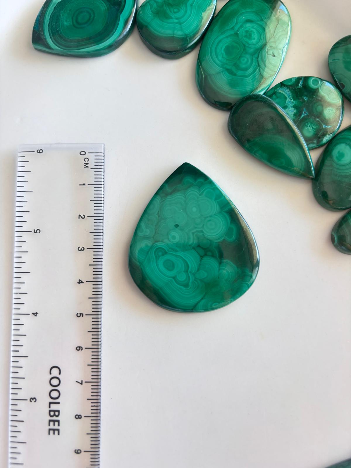 47mm Malachite Gemstone for Jewelry Making - Image 2