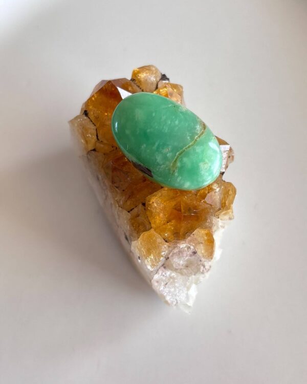 30mm Natural Chrysoprase Cabochon