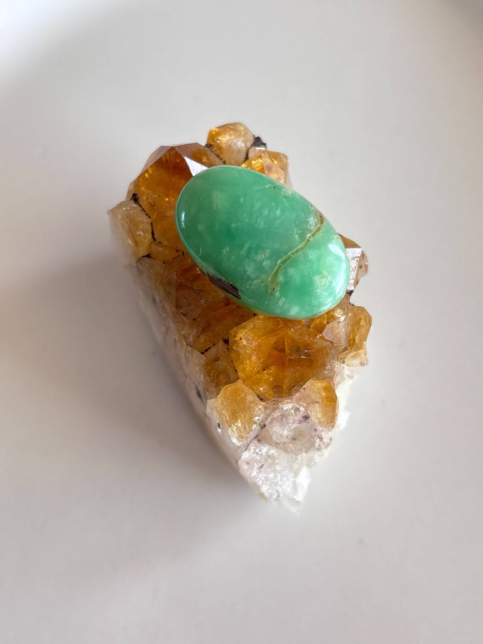 30mm Natural Chrysoprase Cabochon