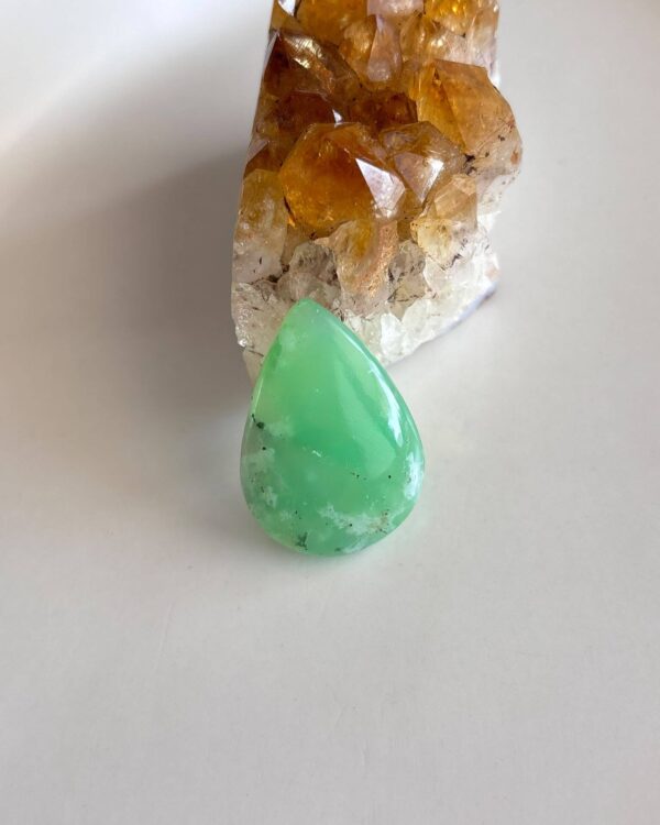 33mm Natural Chrysoprase Cabochon Stone