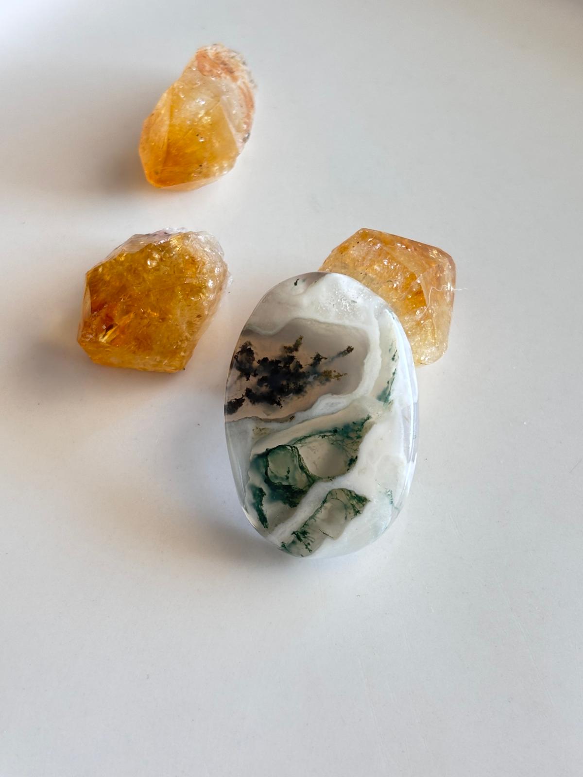 33mm Natural Agate Gemstone Cabochon