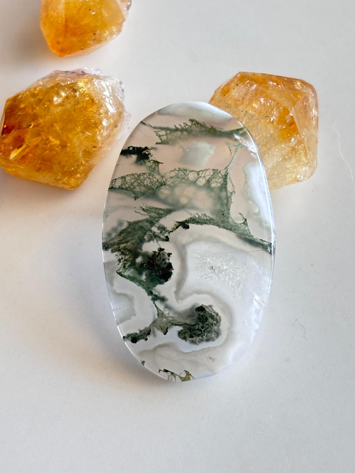 39mm Natural Agate Stone for Jewelry