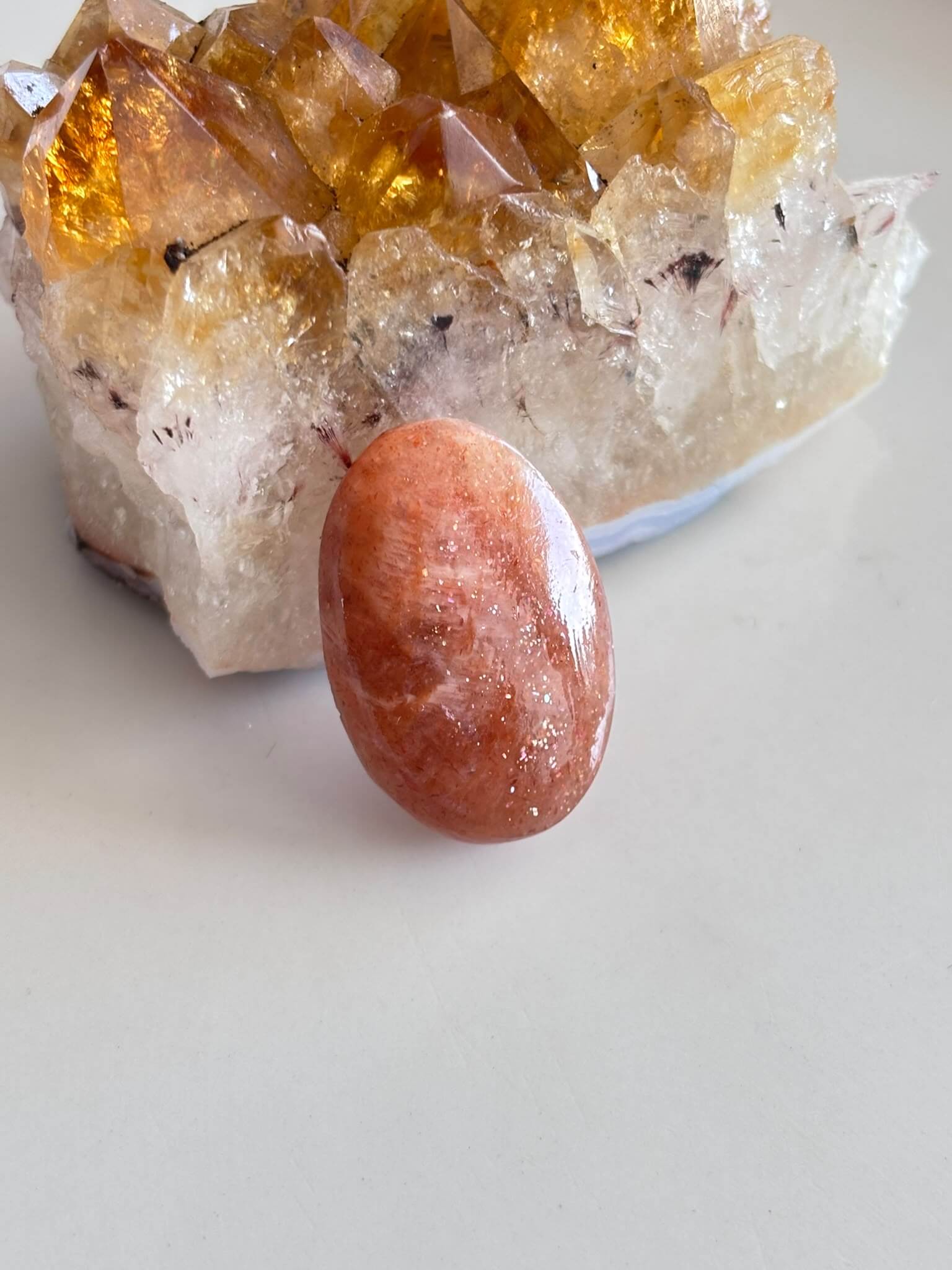 28mm Natural Sunstone Cabochon for Jewelry