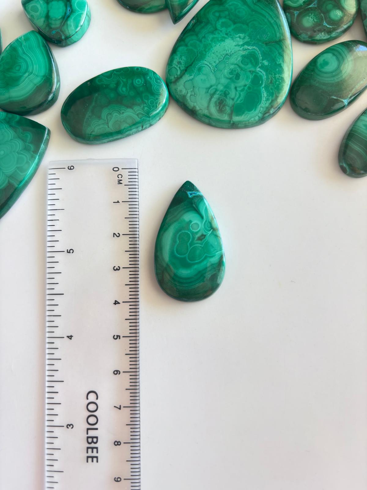 37mm Natural Malachite Cabochon - Image 2