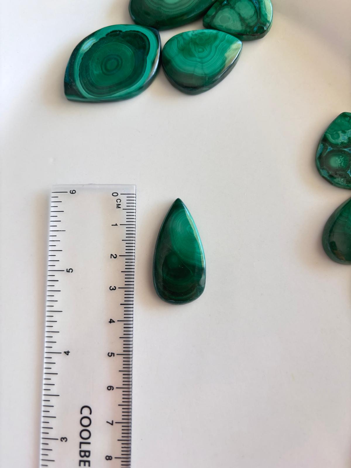 34mm Unique Malachite Stone Cabochon - Image 2