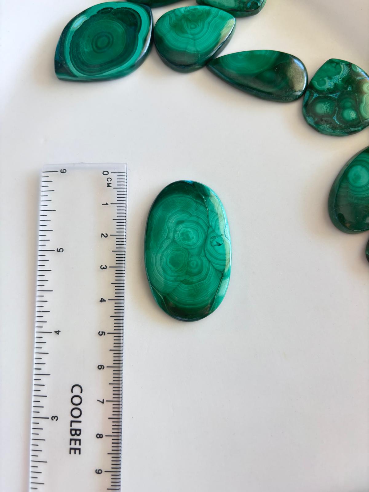 44mm Natural Malachite Gemstone Cabochon - Image 2