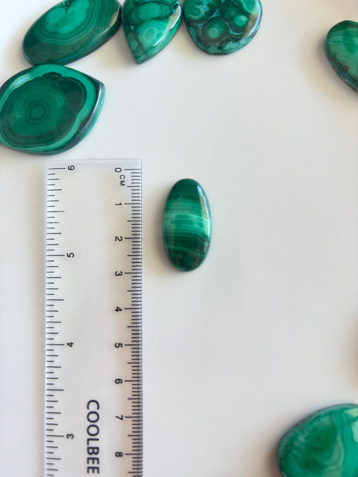 27mm Malachite Gemstone Cabochon - Image 2