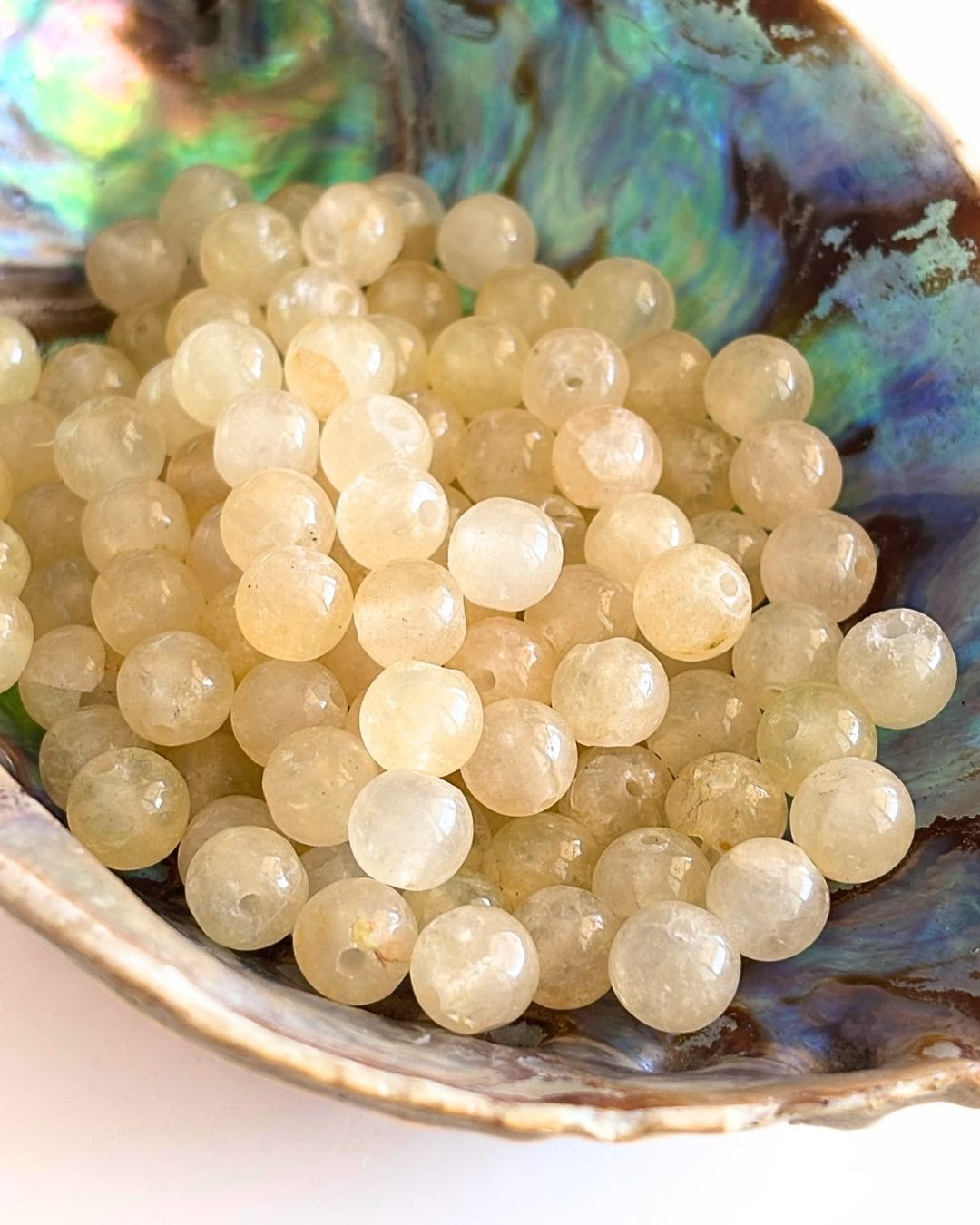 Yellow Strawberry Quartz Beads 8mm – 10 Pieces - Image 6