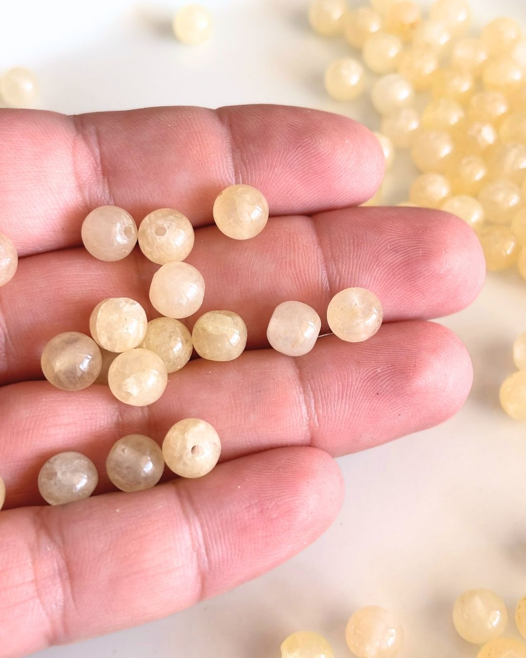 Yellow Strawberry Quartz Beads 8mm – 10 Pieces - Image 5