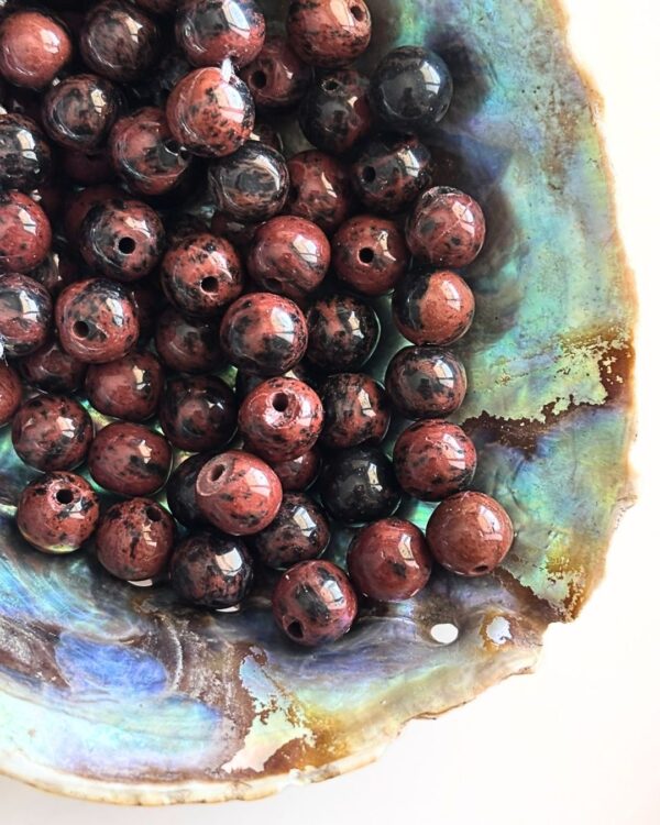 Mahogany Obsidian Beads 8mm – 10 Pieces