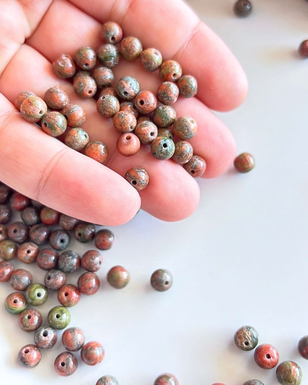 Unakite Beads 7mm – 10 Pieces - Image 4