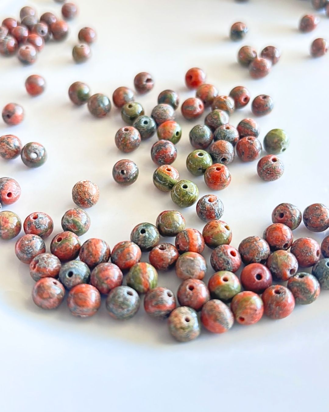 Unakite Beads 7mm – 10 Pieces - Image 2