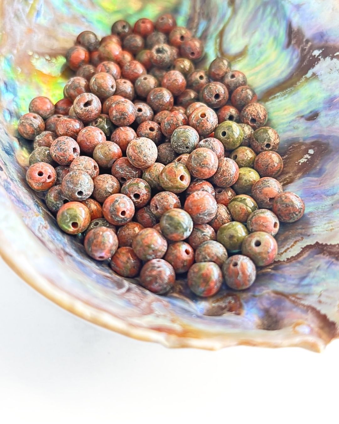 Unakite Beads 7mm – 10 Pieces - Image 3