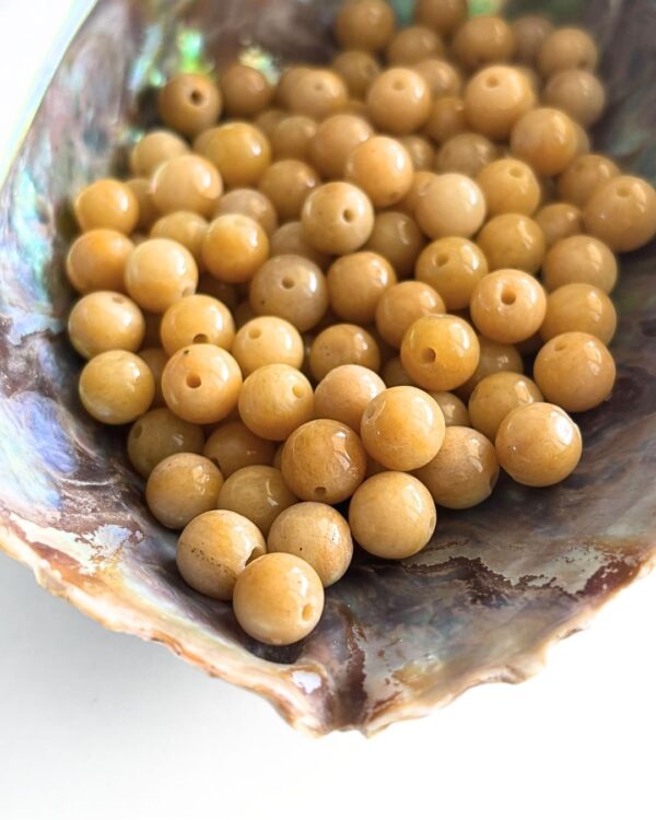 Mustard Jasper Beads 8mm – 10 Pieces