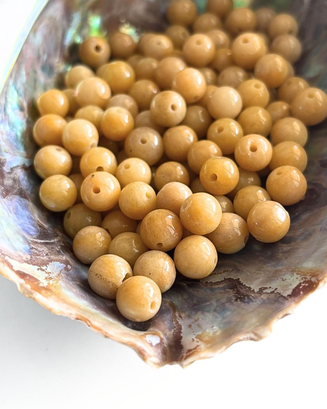 Mustard Jasper Beads 8mm – 10 Pieces
