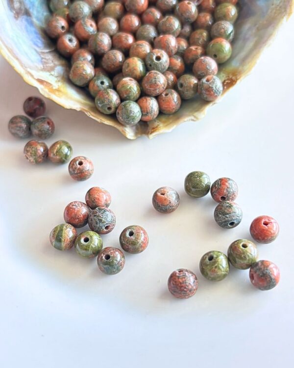 Unakite Beads 7mm – 10 Pieces