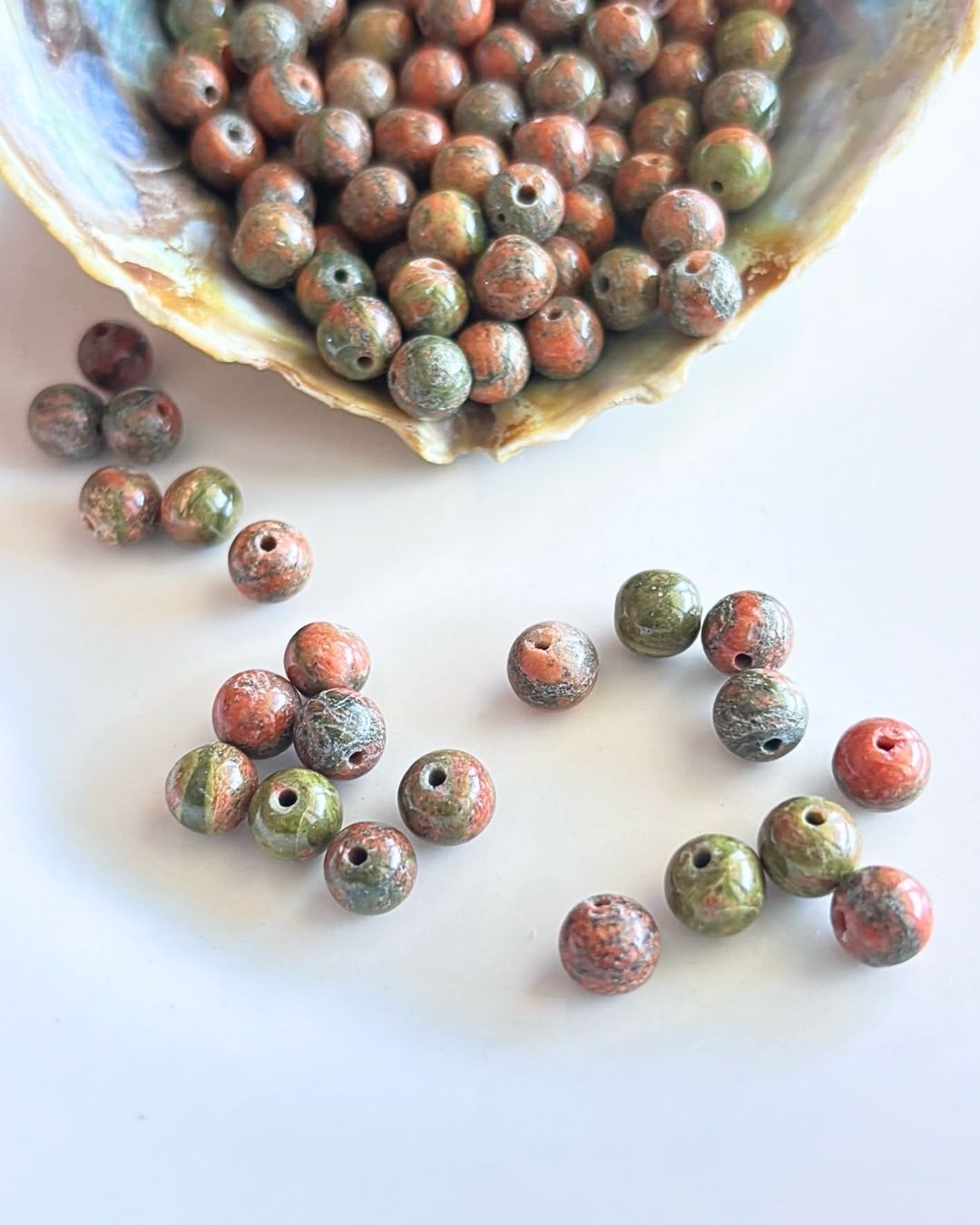 Unakite Beads 7mm – 10 Pieces