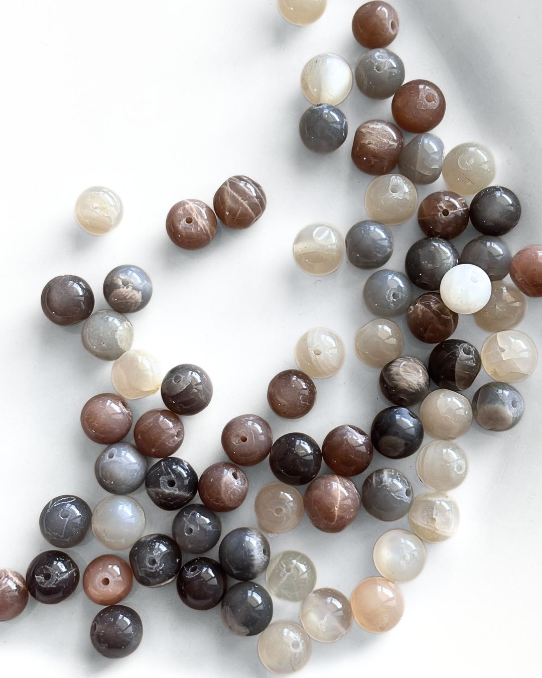 Gray Moonstone Beads 9mm – 5 Pieces - Image 3