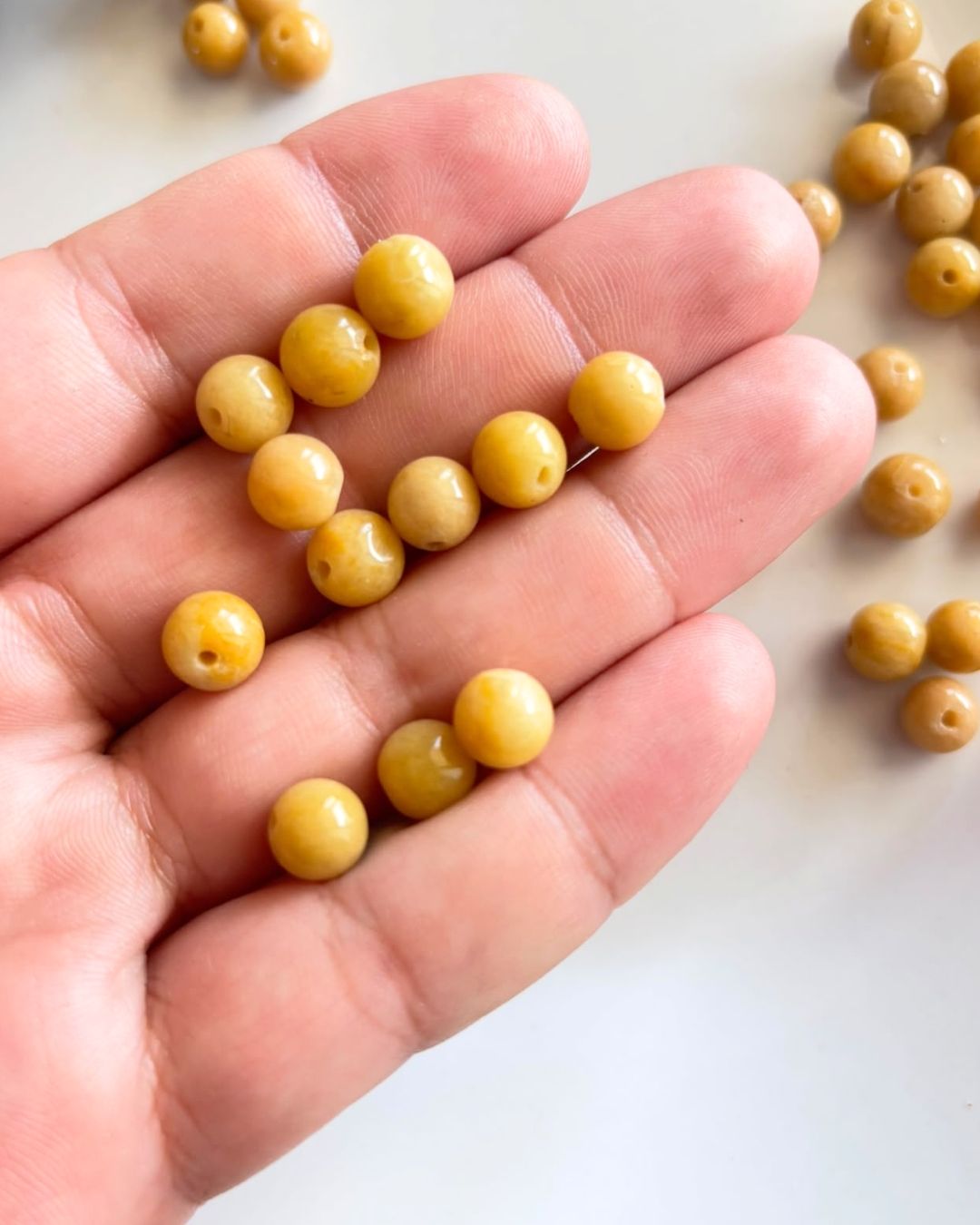 Mustard Jasper Beads 8mm – 10 Pieces - Image 5