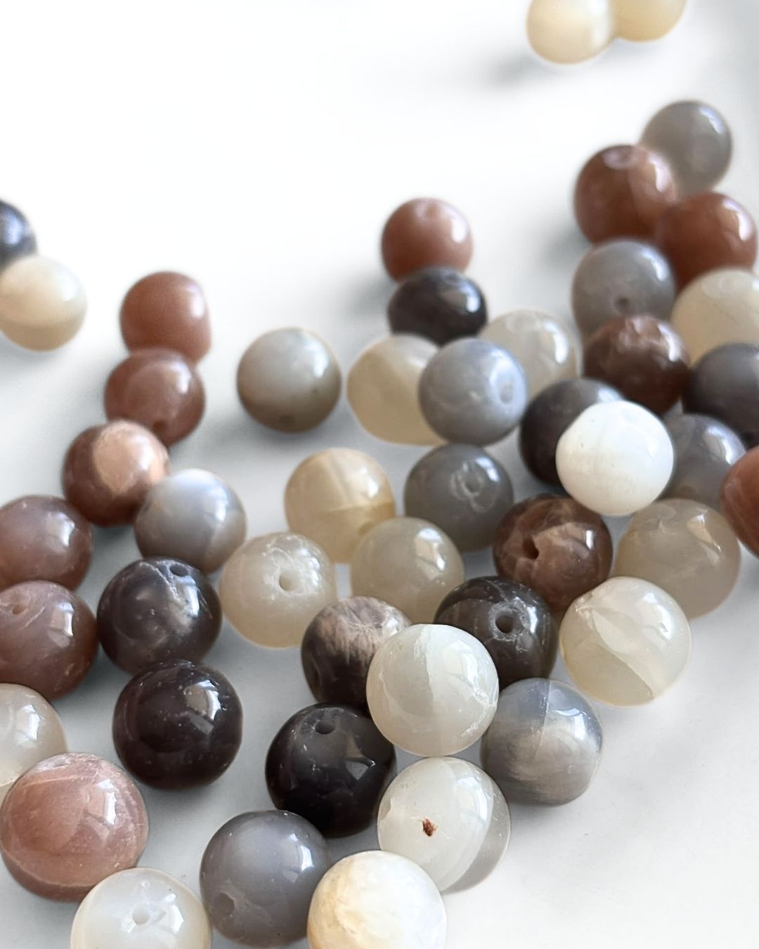 Gray Moonstone Beads 9mm – 5 Pieces - Image 2