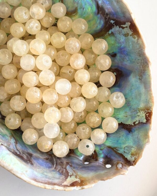 Yellow Strawberry Quartz Beads 8mm – 10 Pieces