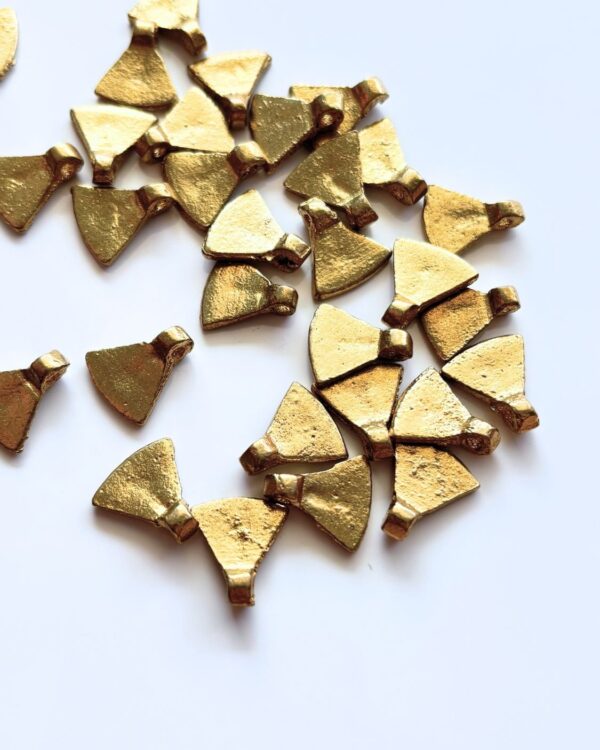 Flat Brass Triangle Charms – Pack of 10 Pieces