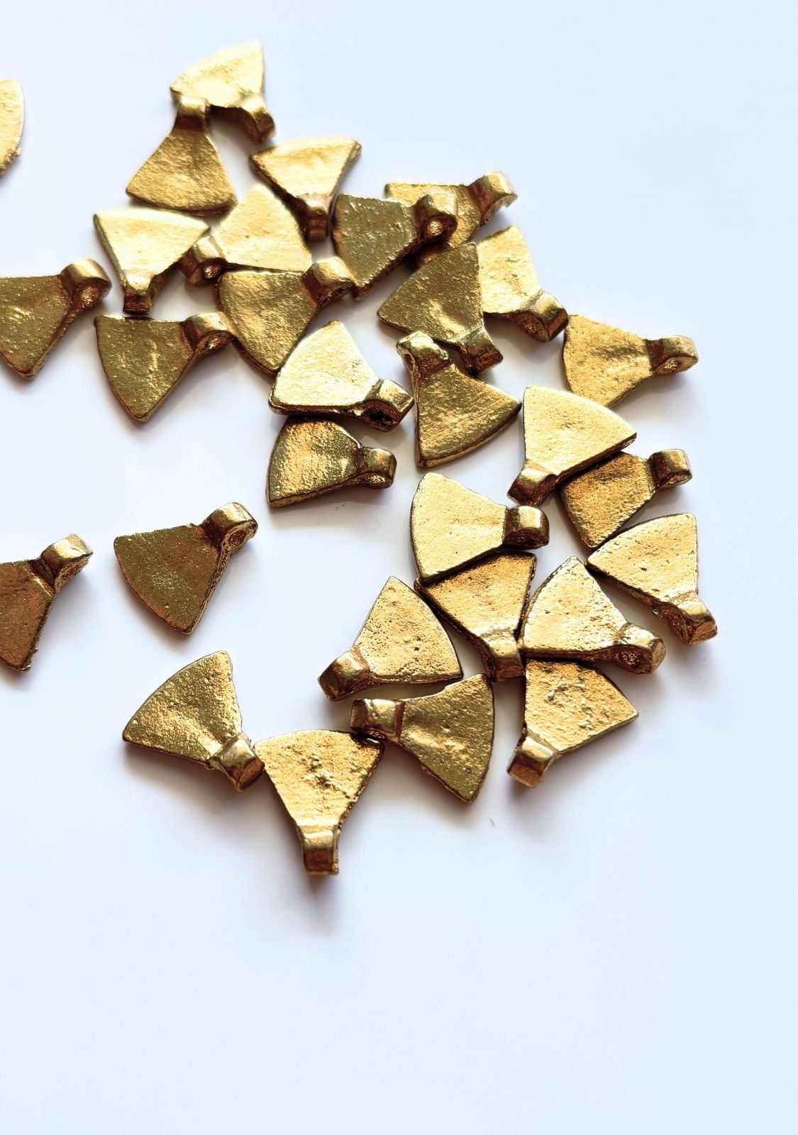 Flat Brass Triangle Charms – Pack of 10 Pieces