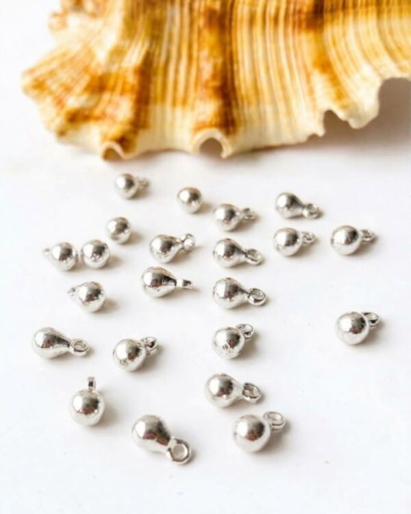 Drop Silver Filled Brass Charms – Pack of 10 Pieces