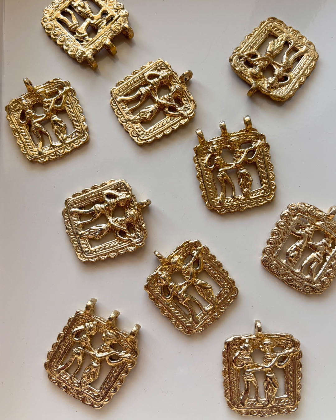 Egyptian Figure Brass Pendant - Image 3
