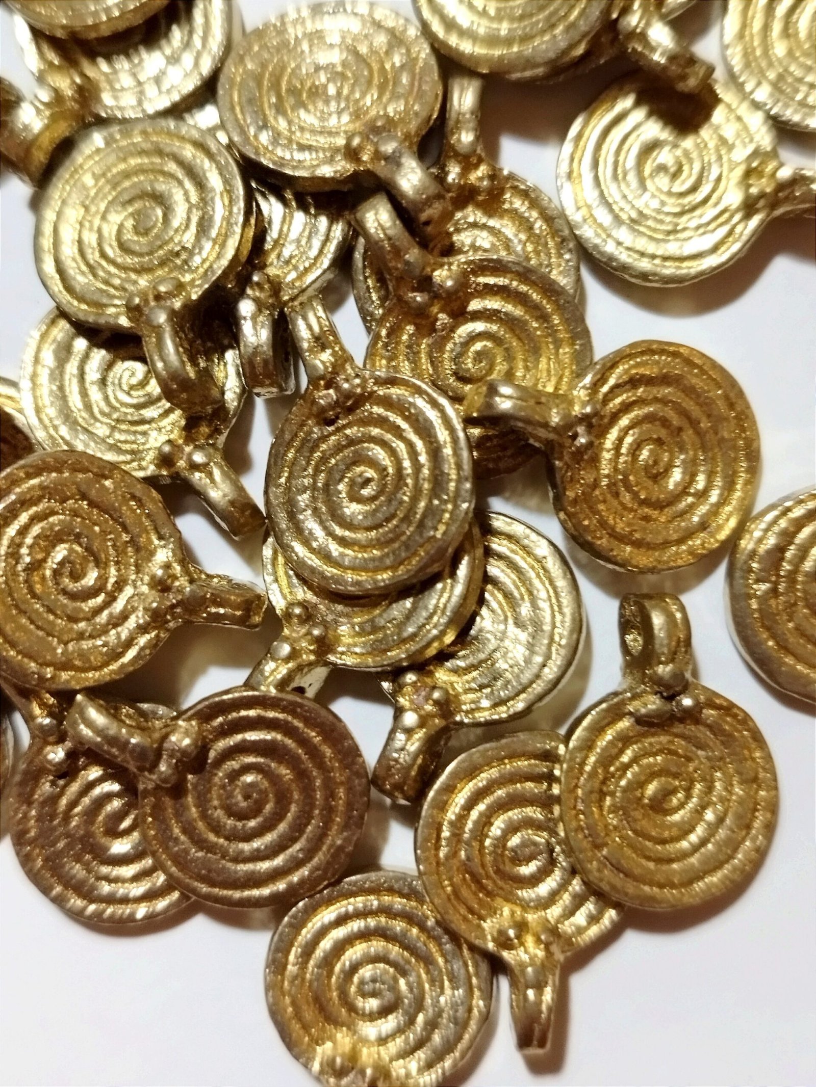 Spiral Brass Charms 18mm – Pack of 5 Pieces - Image 2
