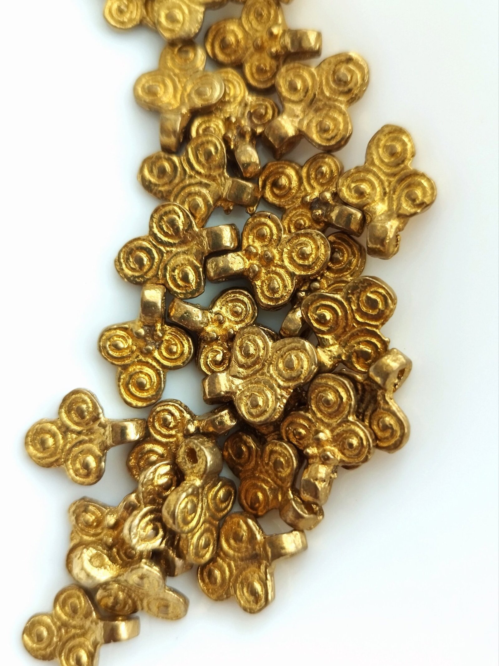 Triple Spiral Brass Charms – Pack of 10 Pieces - Image 3