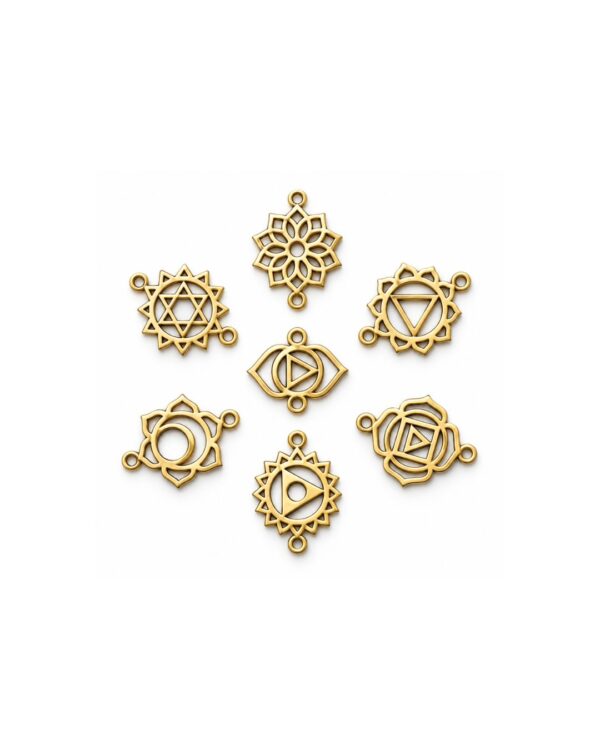 Chakra Symbol Brass Connector Set