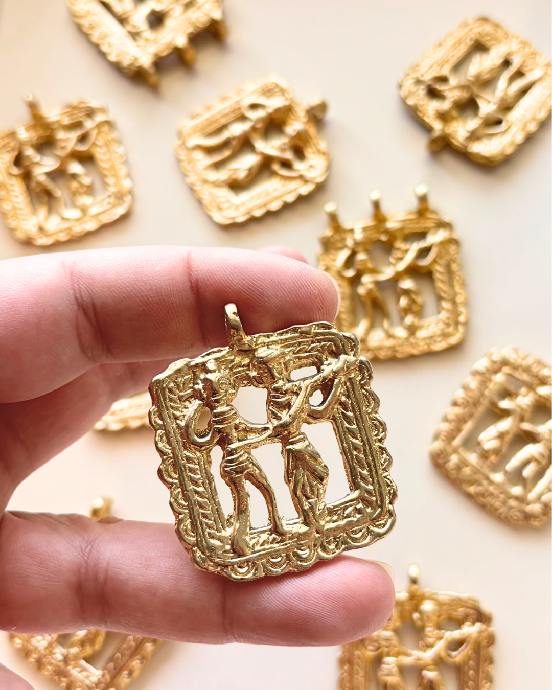 Egyptian Figure Brass Pendant - Image 4