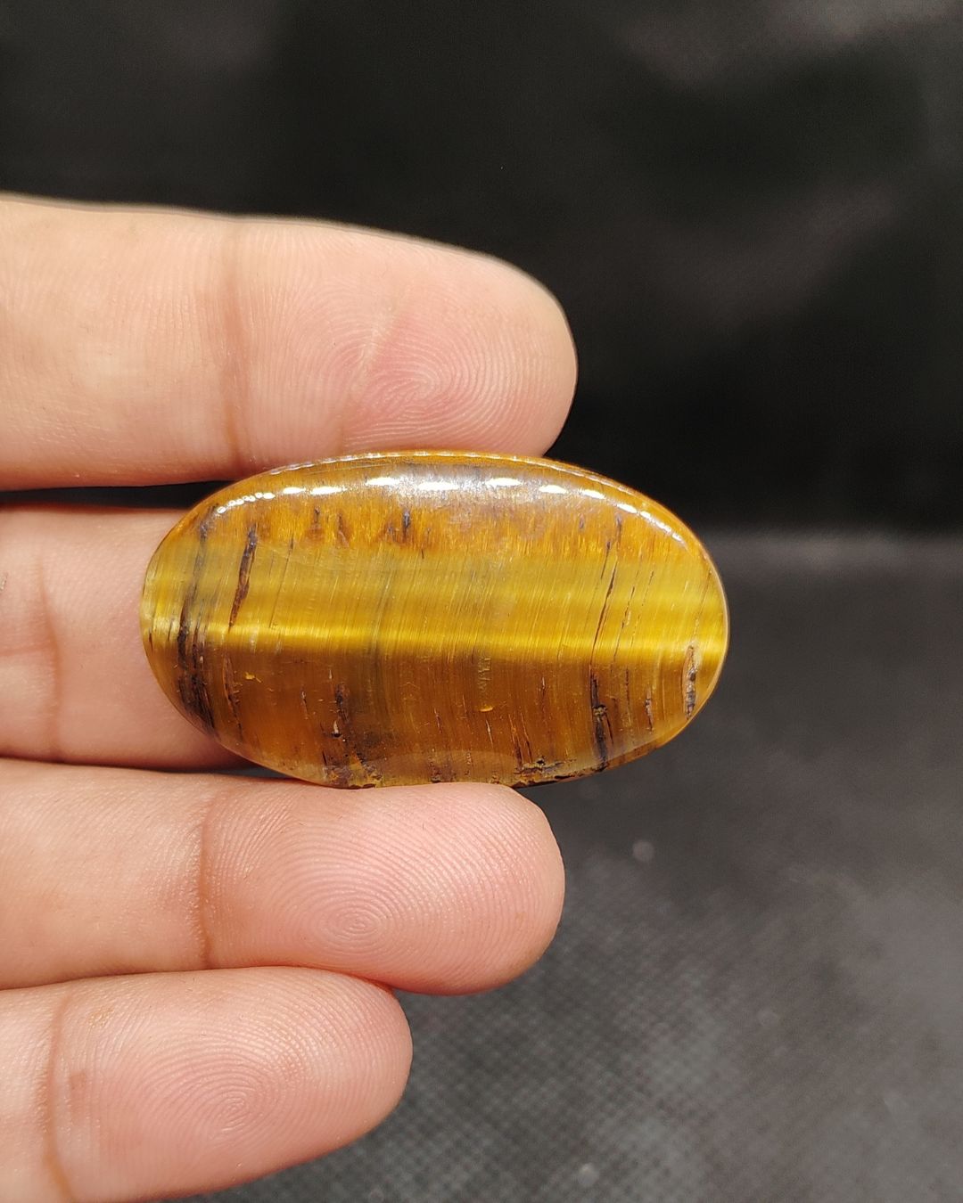 42mm Tiger Eye Cabochon – Oval Shape - Image 2