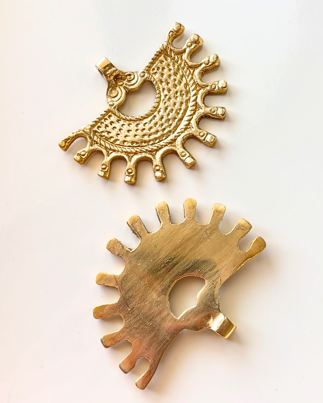 Big Ethnic Brass Charm Pendant - Image 2