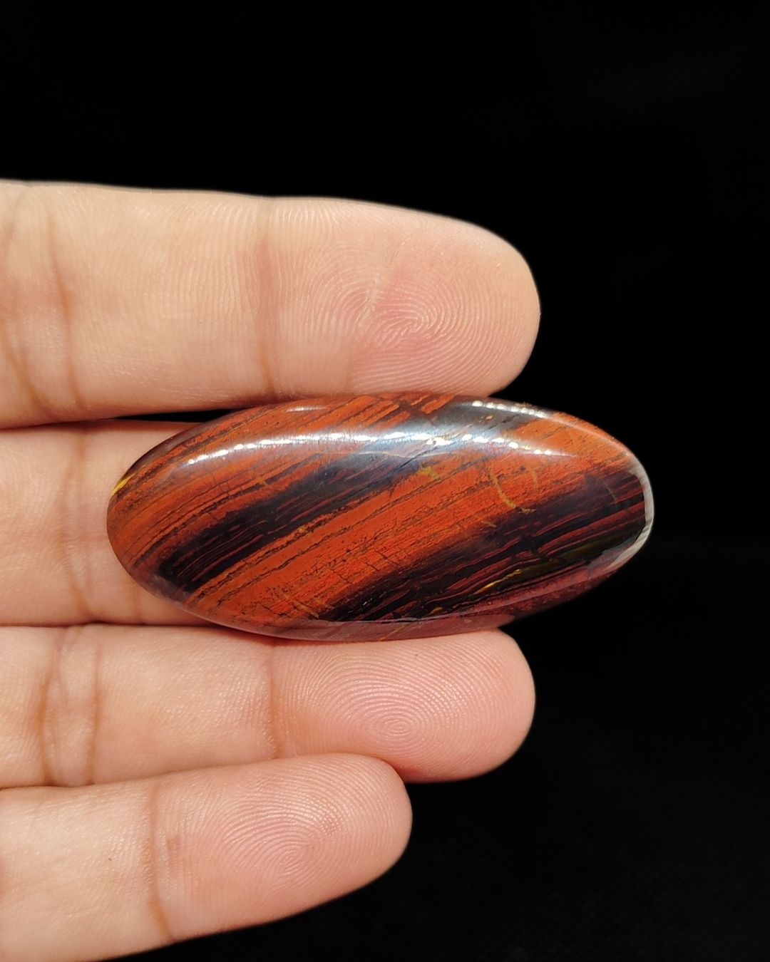 51mm Iron Tiger Eye Cabochon – Oval Shape - Image 2
