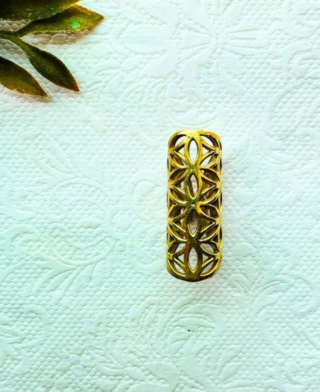 Circle of Life Eyelet Brass Dreadlock Jewelry - Image 2