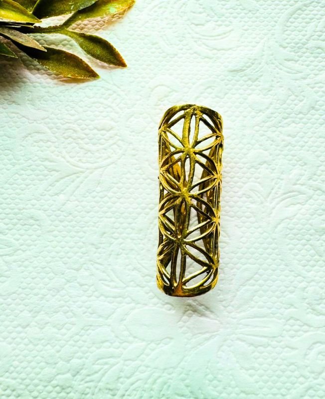 Circle of Life Brass Dreadlock Bead - Image 2