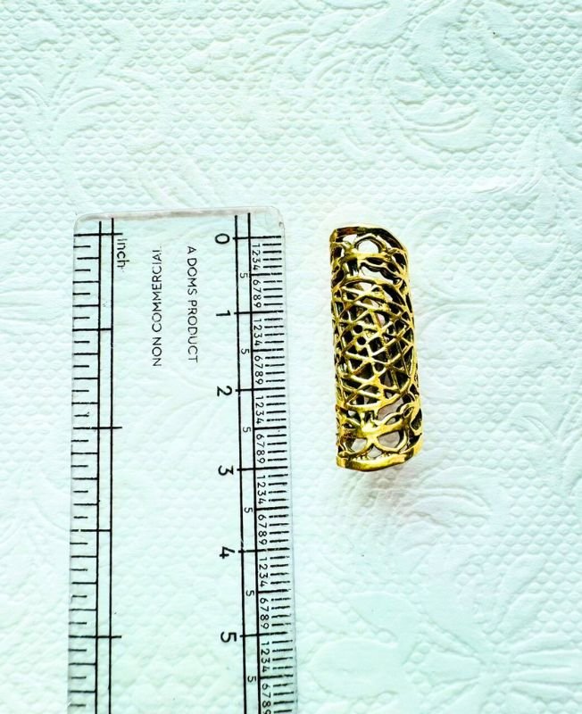 Sri Yantra Mandala Brass Dreadlock Jewelry - Image 4
