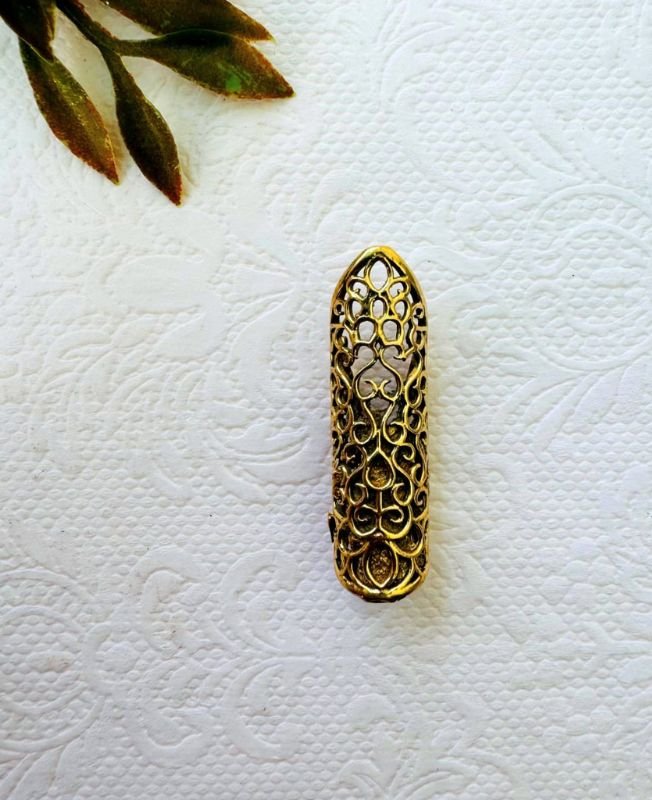 Swirl Brass Dreadlock Bead - Image 2