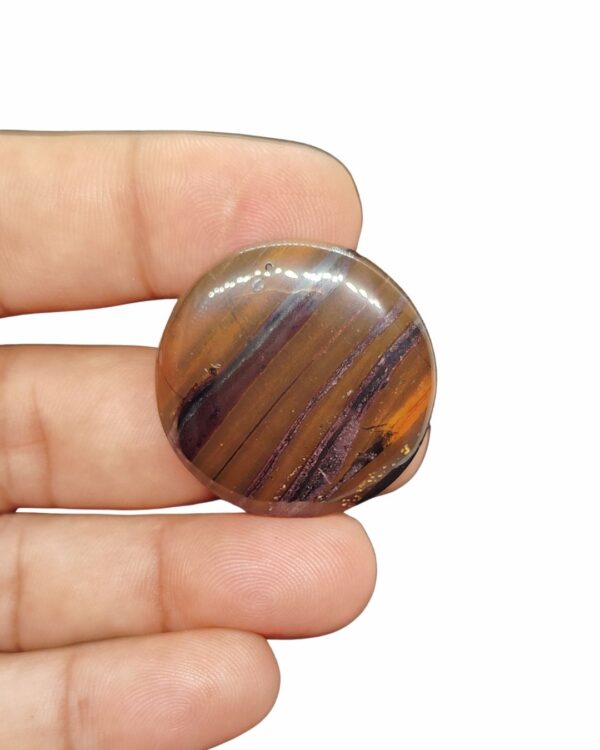 32mm Iron Tiger Eye Cabochon – Round Shape