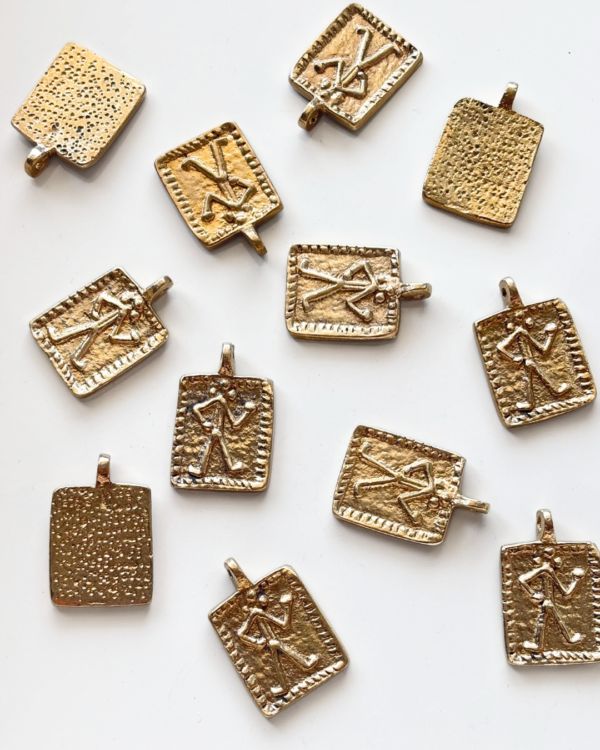 Ancient Figure Brass Pendant
