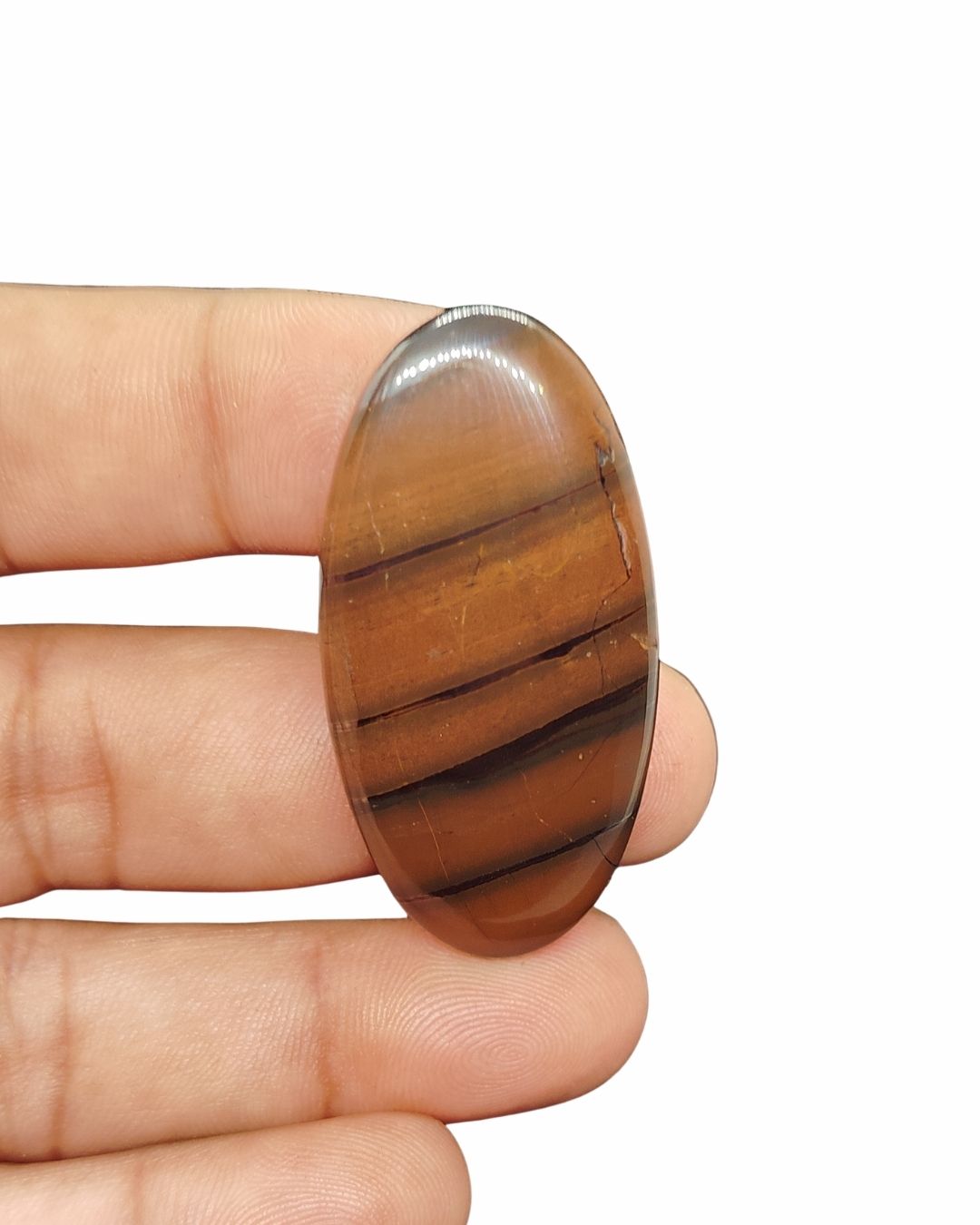47mm Iron Tiger Eye Cabochon – Oval Shape