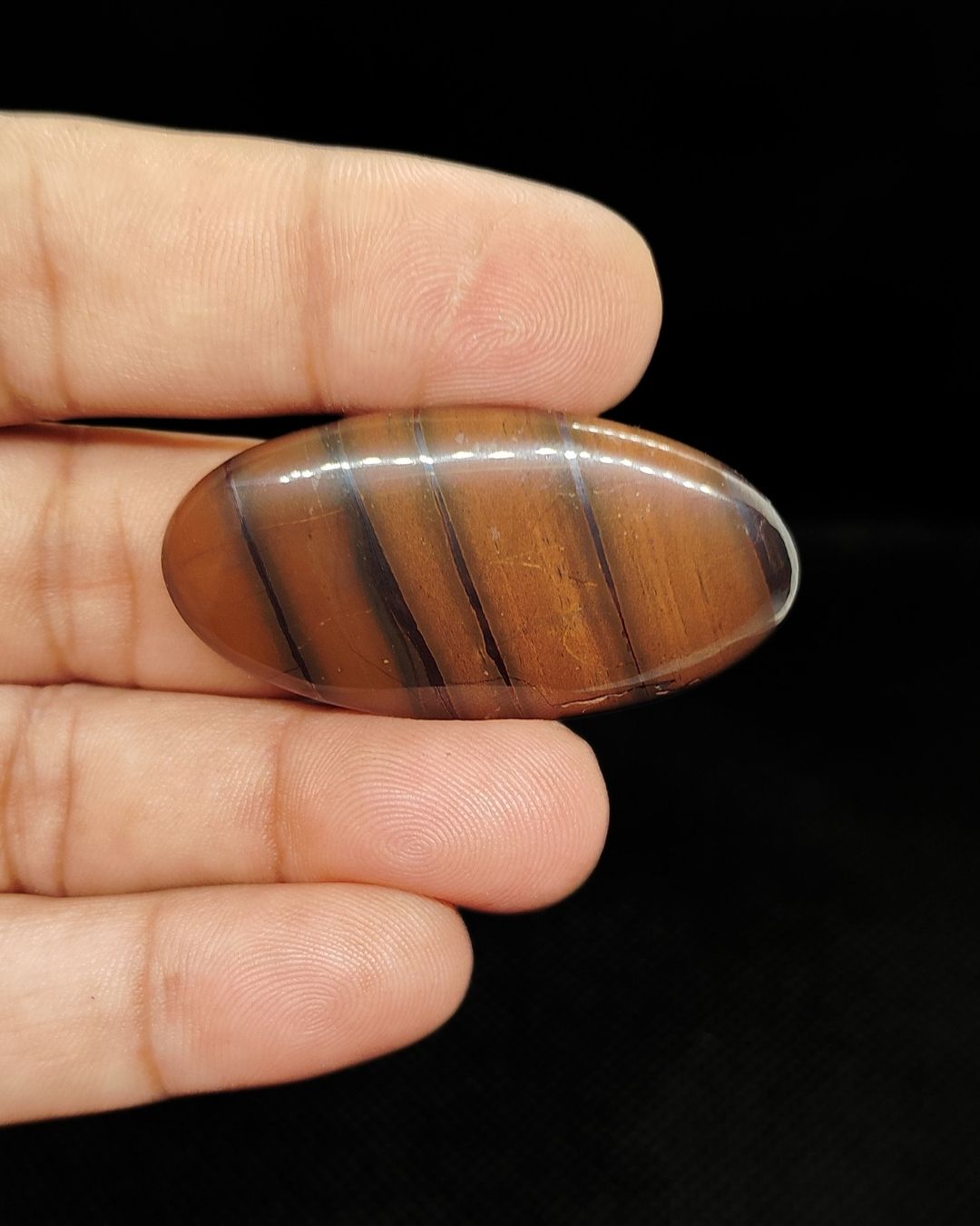 47mm Iron Tiger Eye Cabochon – Oval Shape - Image 2