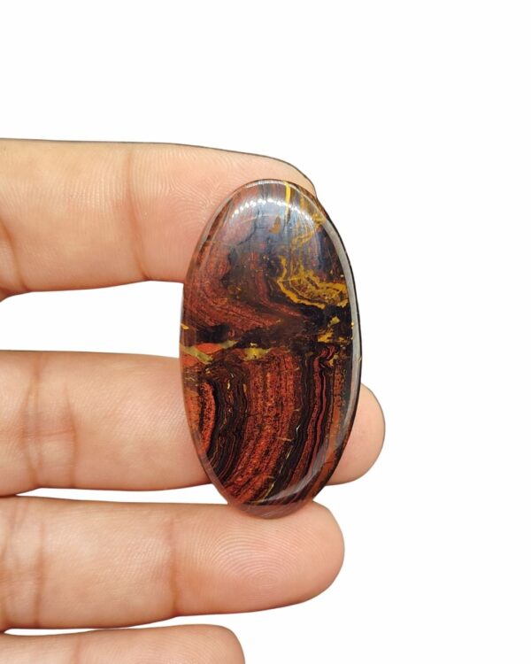 49mm Iron Tiger Eye Cabochon – Oval Shape