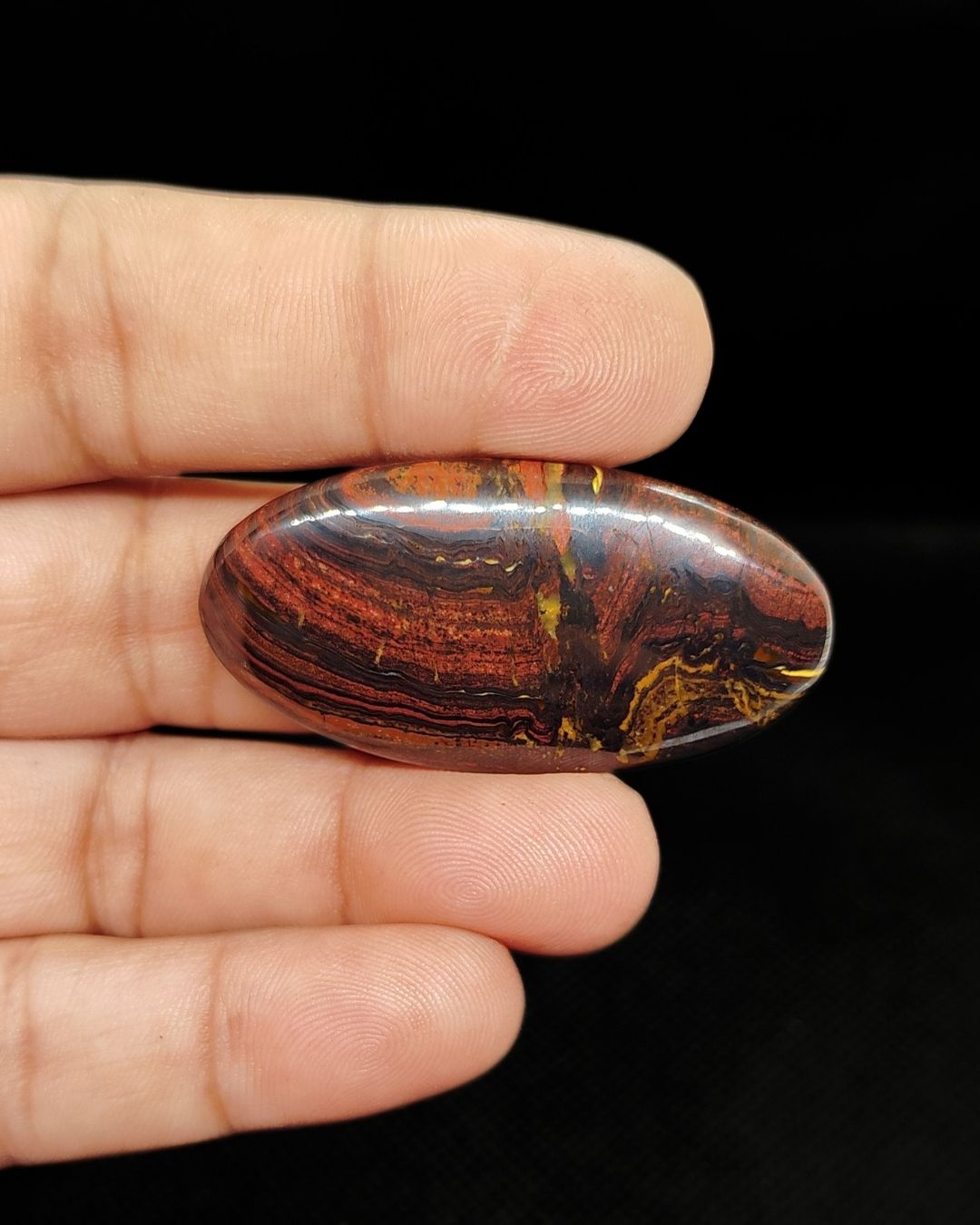 49mm Iron Tiger Eye Cabochon – Oval Shape - Image 2