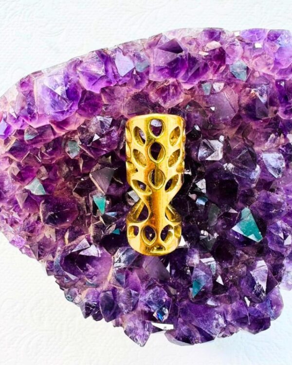 Tree of Life Contoured Brass Dreadlock Jewelry