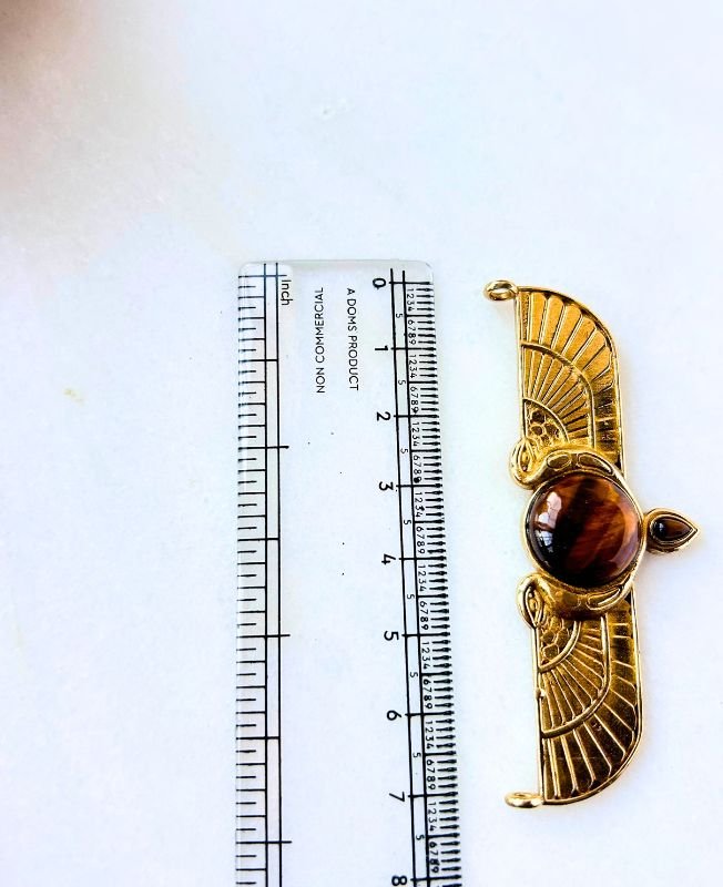 Winged Scarab Brass Connector - Image 4