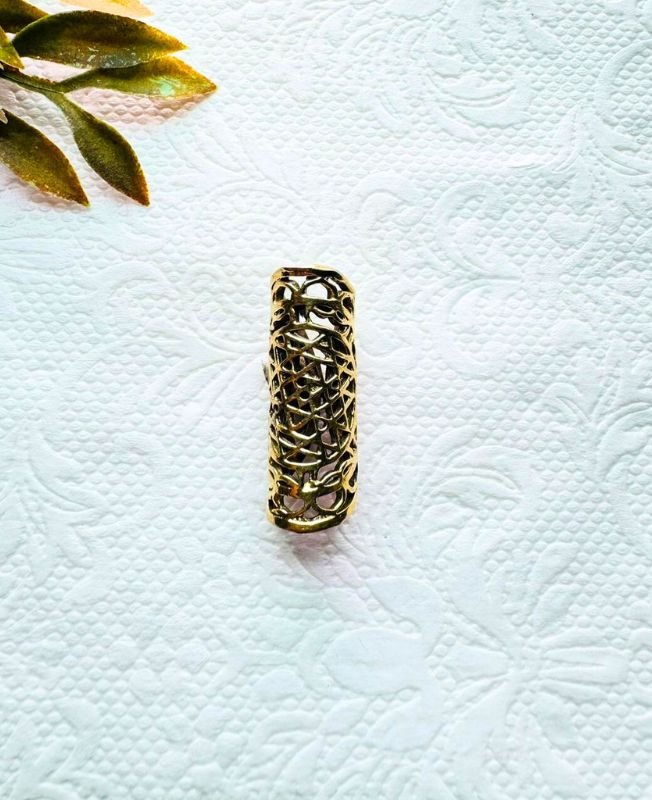 Sri Yantra Mandala Brass Dreadlock Jewelry - Image 2