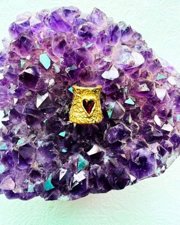 Heart Brass Dreadlock Bead